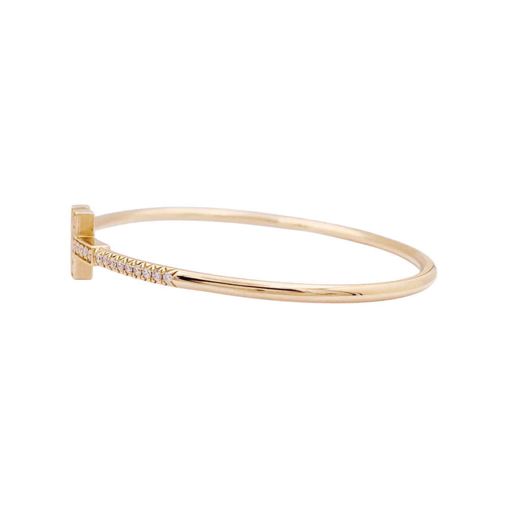 Bracelet TIFFANY Wire Tiffany t en or rose et diamants - Castafiore