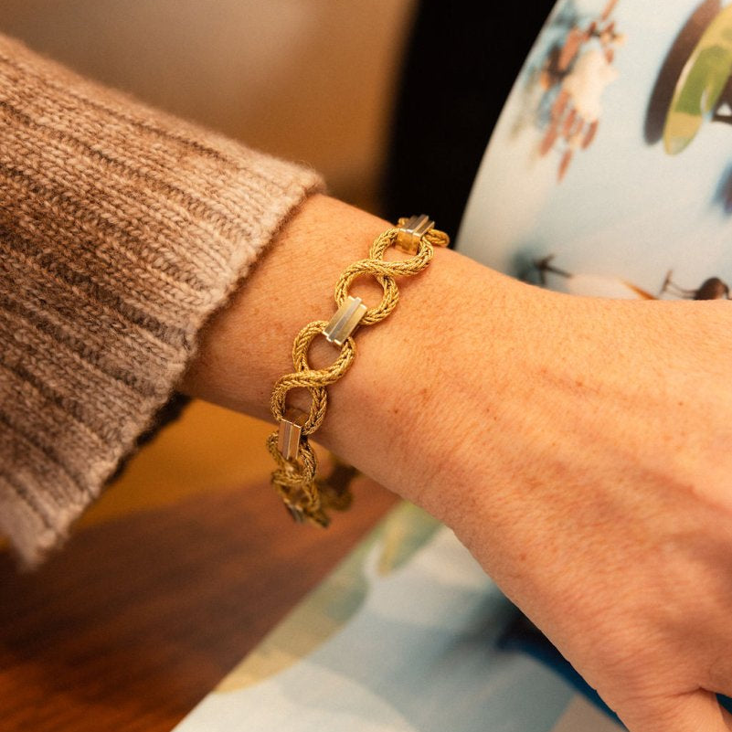 Bracelet torsadé en or jaune - Castafiore