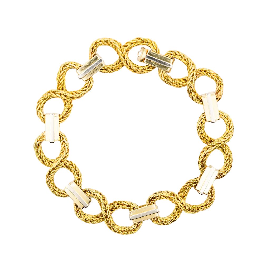 Bracelet torsadé en or jaune - Castafiore