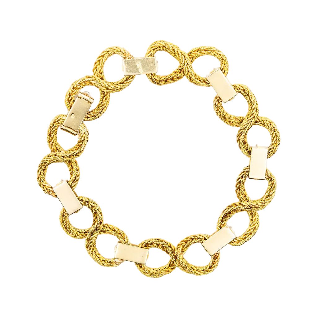 Bracelet torsadé en or jaune - Castafiore
