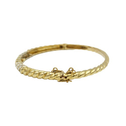 Bracelet Torsadé POIRAY en or jaune et diamants - Castafiore