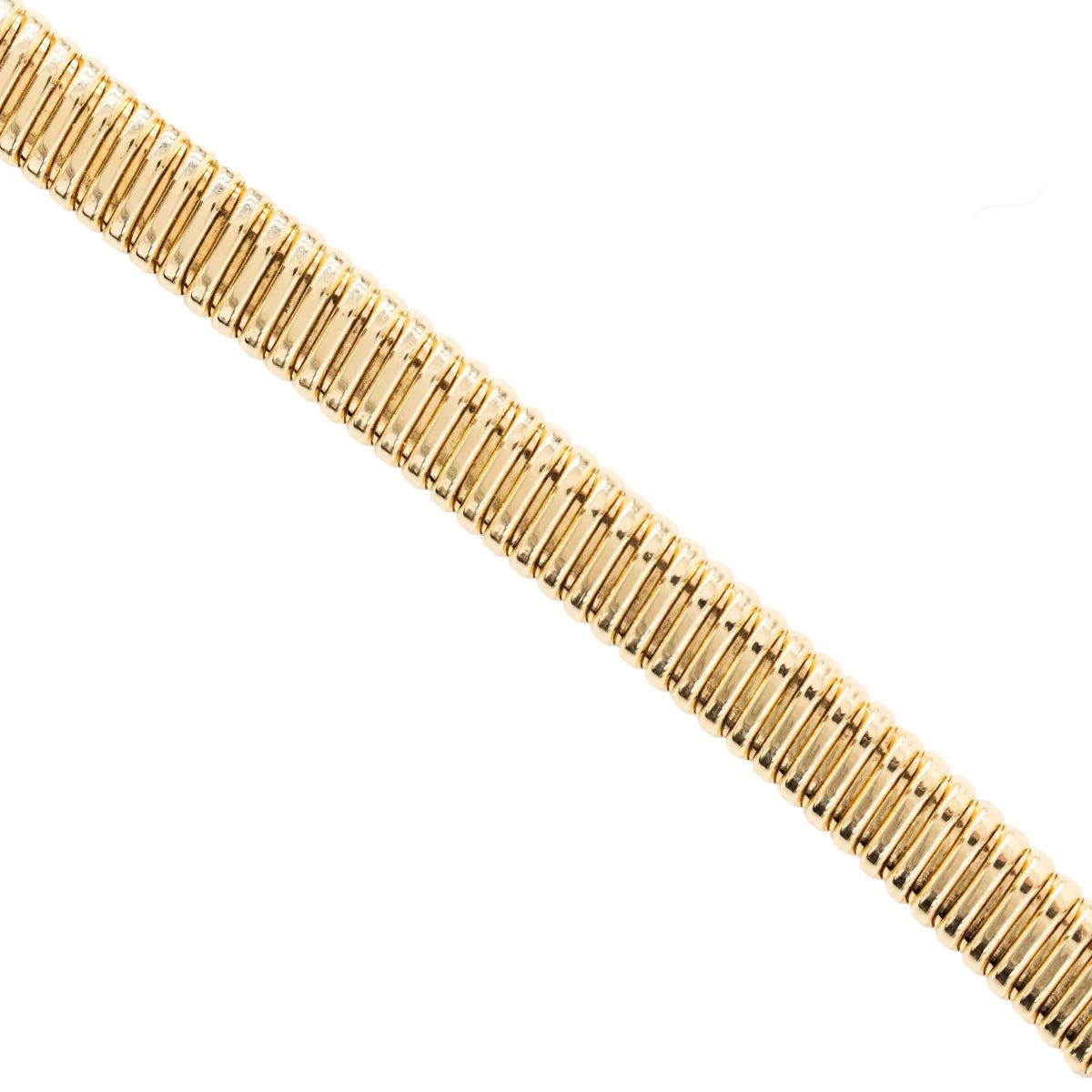 Bracelet Tubogas en or jaune et diamants - Castafiore