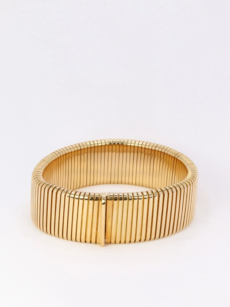 Bracelet Tubogas vintage en or jaune - Castafiore
