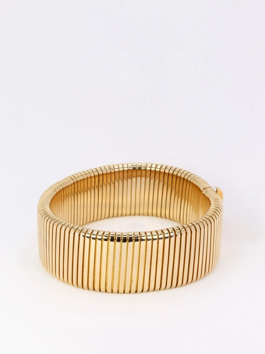 Bracelet Tubogas vintage en or jaune - Castafiore