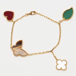 Bracelet Van Cleef & Arpels Lucky Alhambra 4 motifs en or jaune - Castafiore