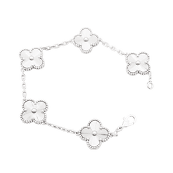 Bracelet VAN CLEEF & ARPELS "Vintage Alhambra" en or blanc - Castafiore