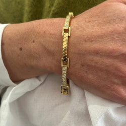 Bracelet VAN CLEEF en or jaune et diamants - Castafiore