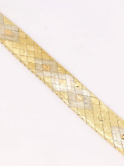 Bracelet vintage 3 ors maillons nid d'abeilles - Castafiore