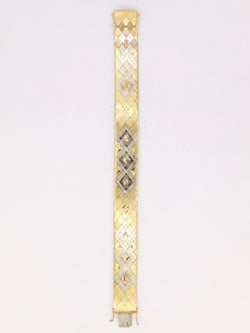 Bracelet vintage 3 ors maillons nid d'abeilles - Castafiore