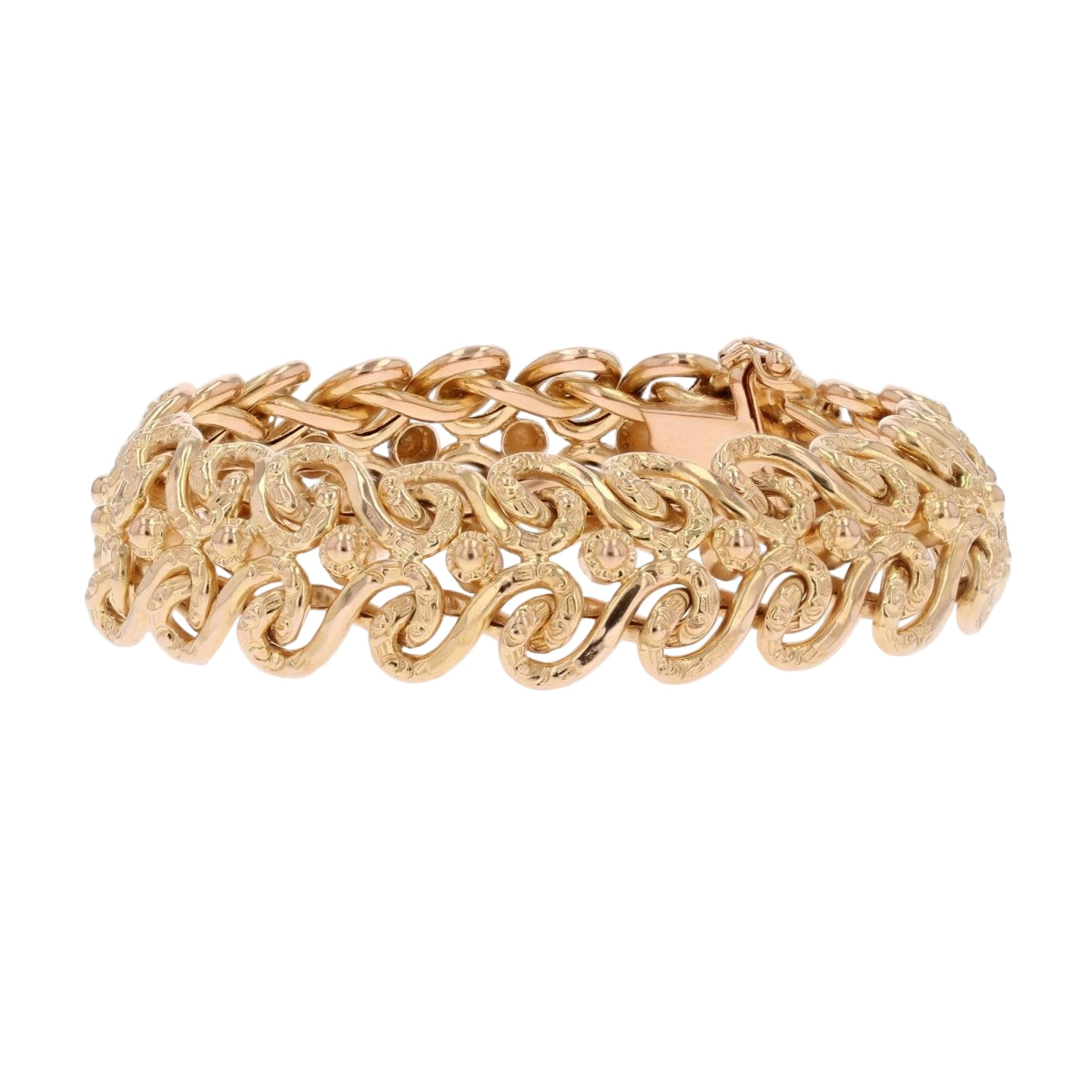 Bracelet VINTAGE Arabesques en or jaune - Castafiore