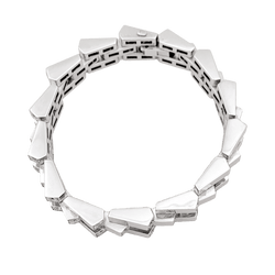 Bracelet Vintage BOUCHERON, "Crémaillère", platine et diamants - Castafiore