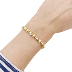 Bracelet vintage deux ors et diamant - Castafiore