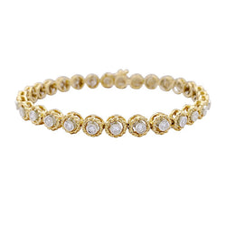 Bracelet vintage deux ors et diamant - Castafiore