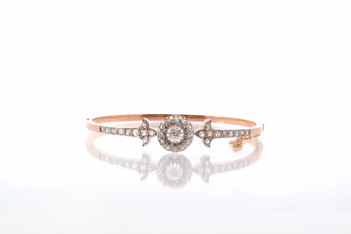 Bracelet vintage diamants en or 18k et platine - Castafiore