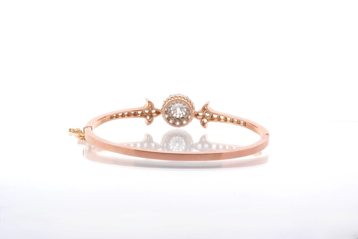 Bracelet vintage diamants en or 18k et platine - Castafiore