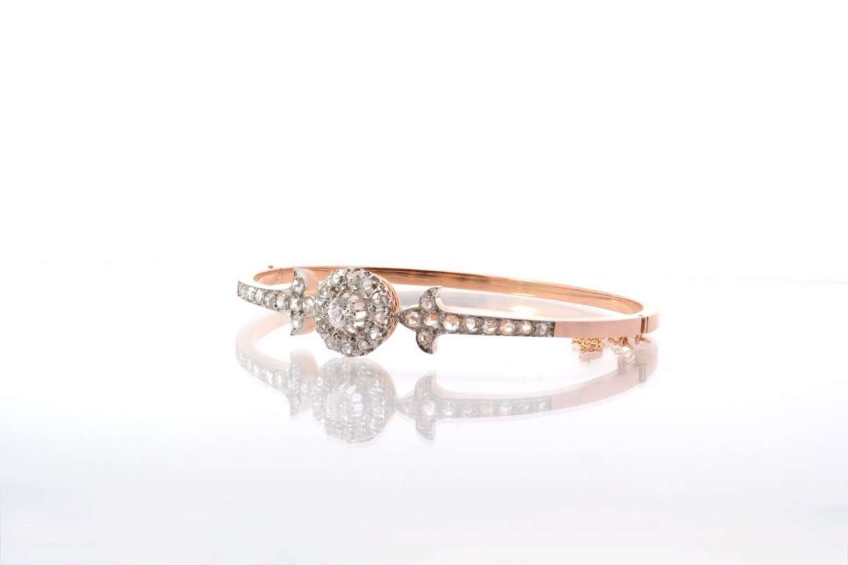 Bracelet vintage diamants en or 18k et platine - Castafiore