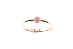 Bracelet Vintage en Or 18k avec Rubis et Diamants - Castafiore