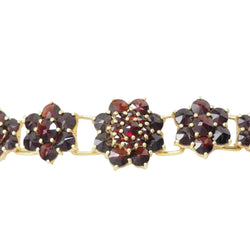 Bracelet vintage en or jaune et grenat - Castafiore