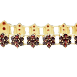 Bracelet vintage en or jaune et grenat - Castafiore