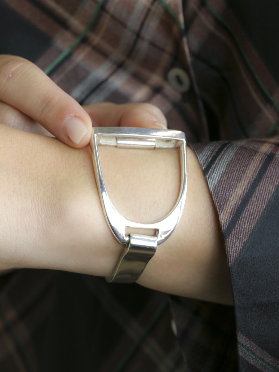 Bracelet vintage étrier en argent - Castafiore