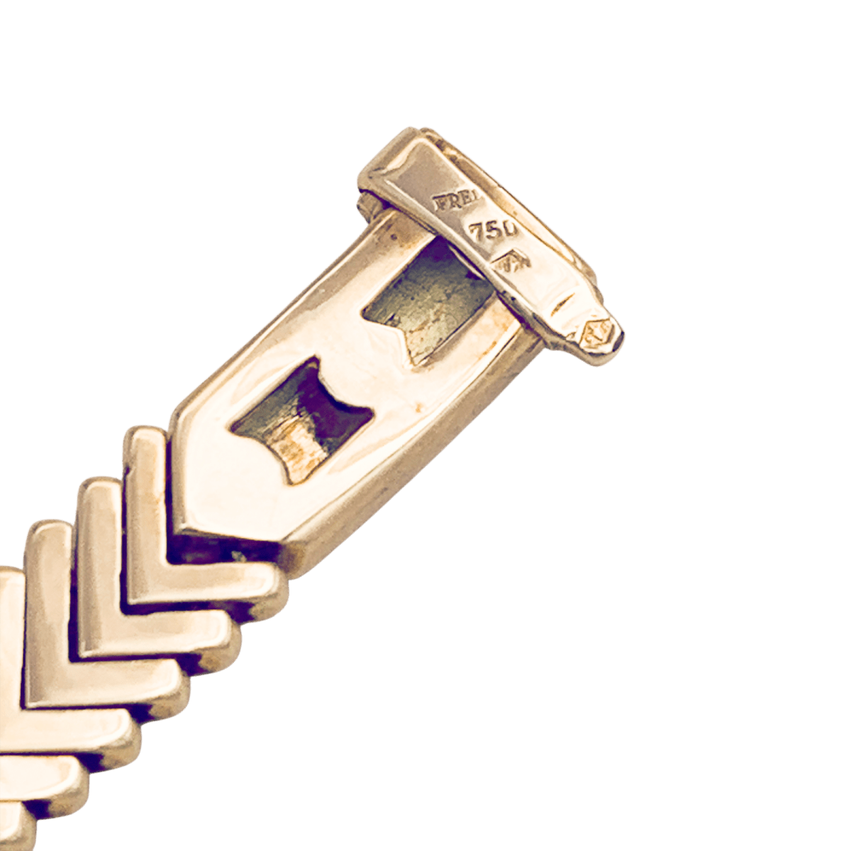 Bracelet vintage FRED en or jaune et diamants - Castafiore