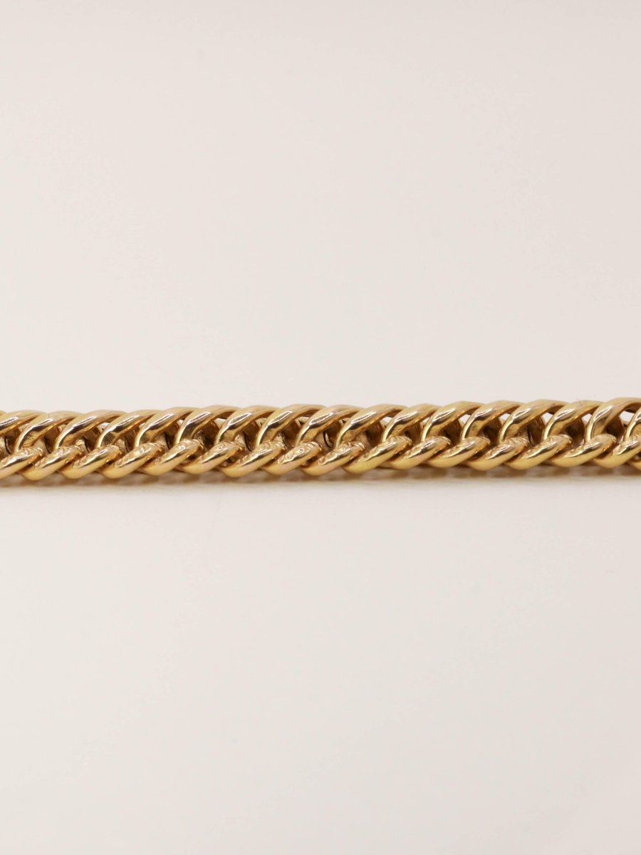 Bracelet vintage maille américaine or jaune - Castafiore