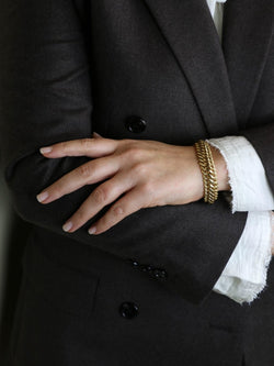 Bracelet vintage maille américaine or jaune - Castafiore