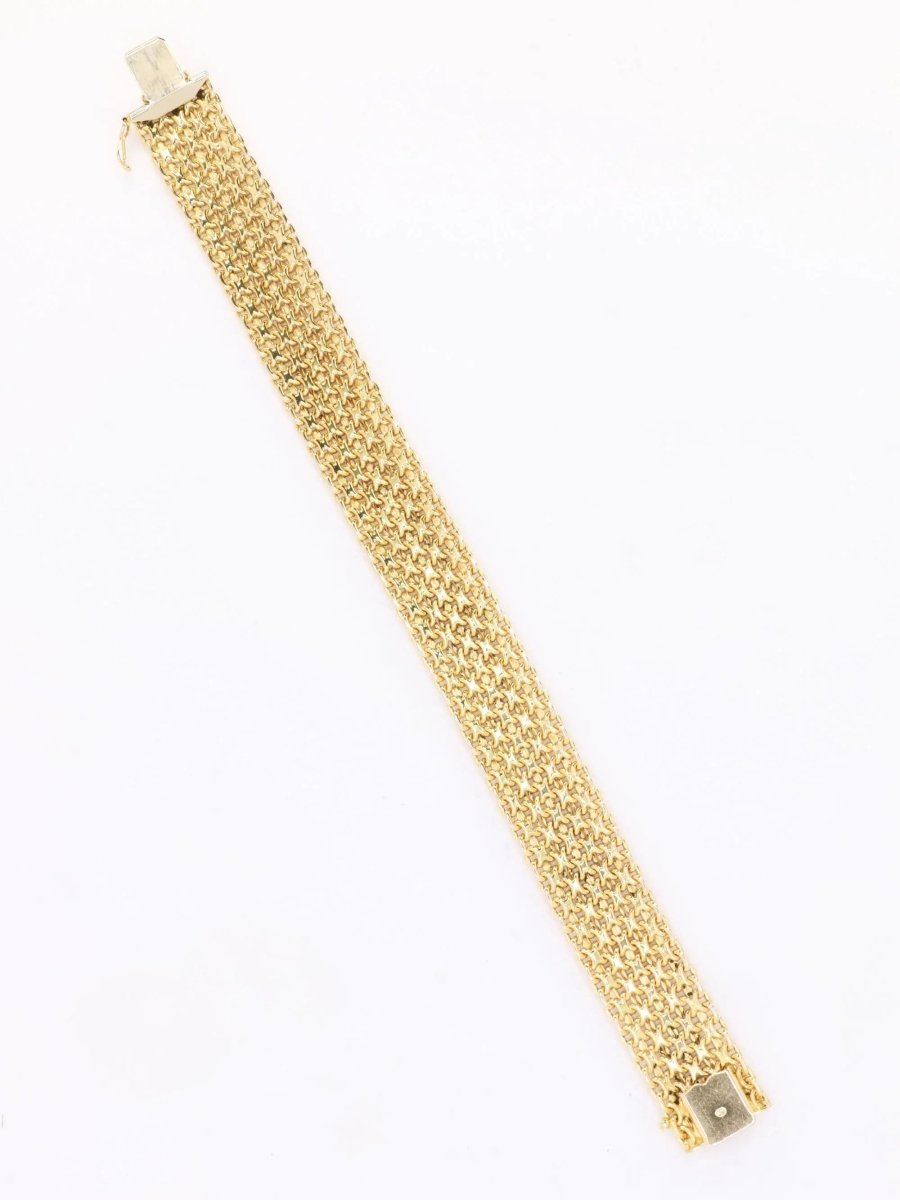 Bracelet vintage maille milanaise or jaune - Castafiore