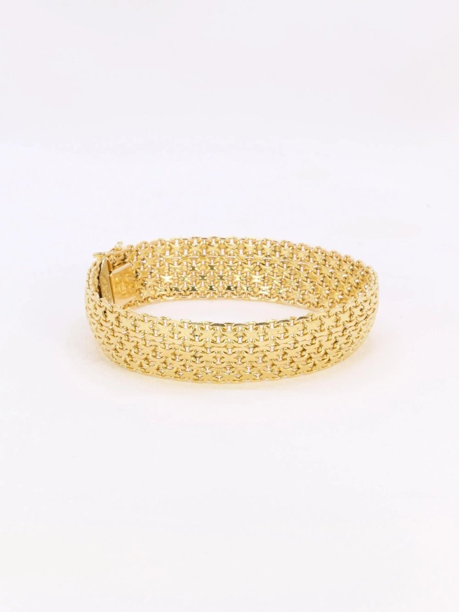 Bracelet vintage maille milanaise or jaune - Castafiore