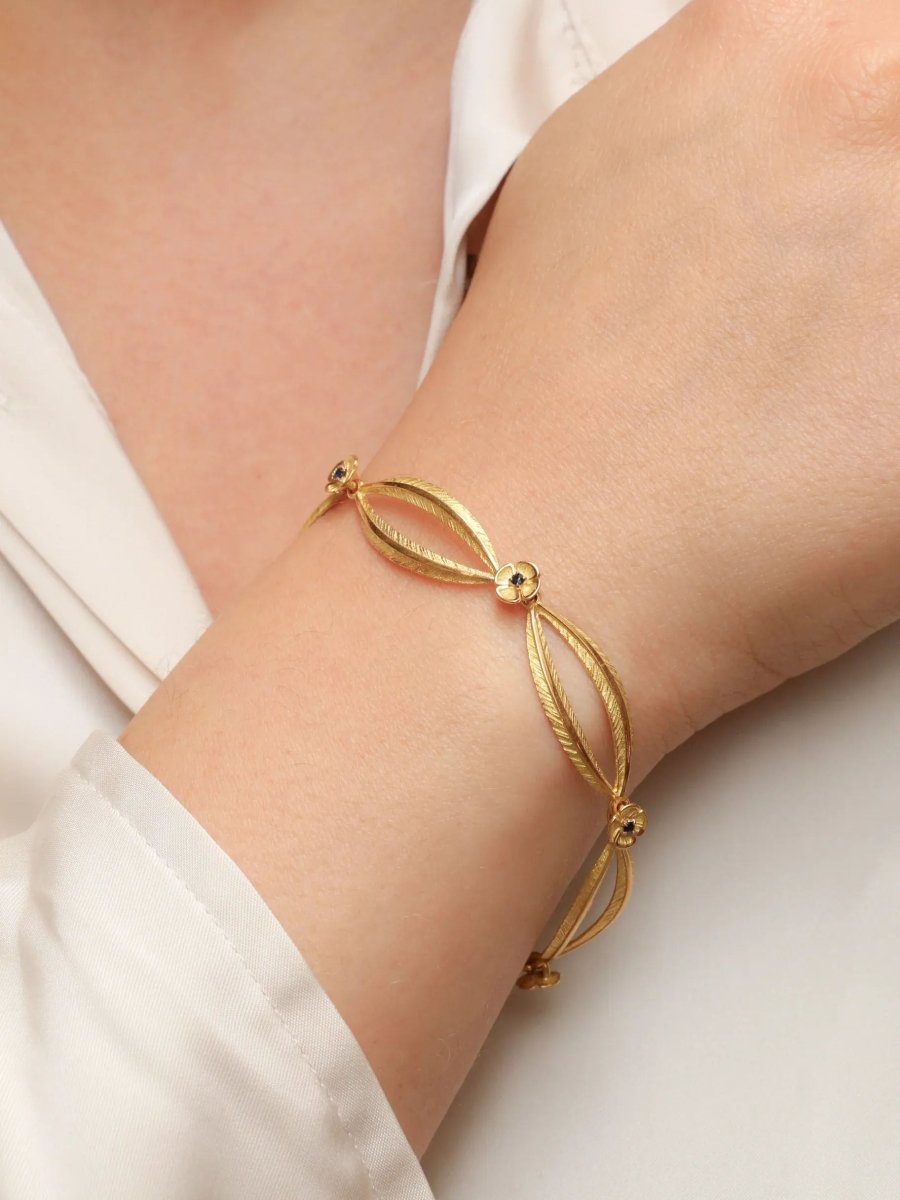 Bracelet vintage or jaune saphir - Castafiore