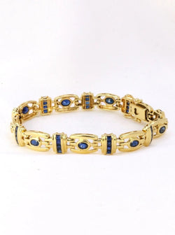 Bracelet vintage or saphirs - Castafiore