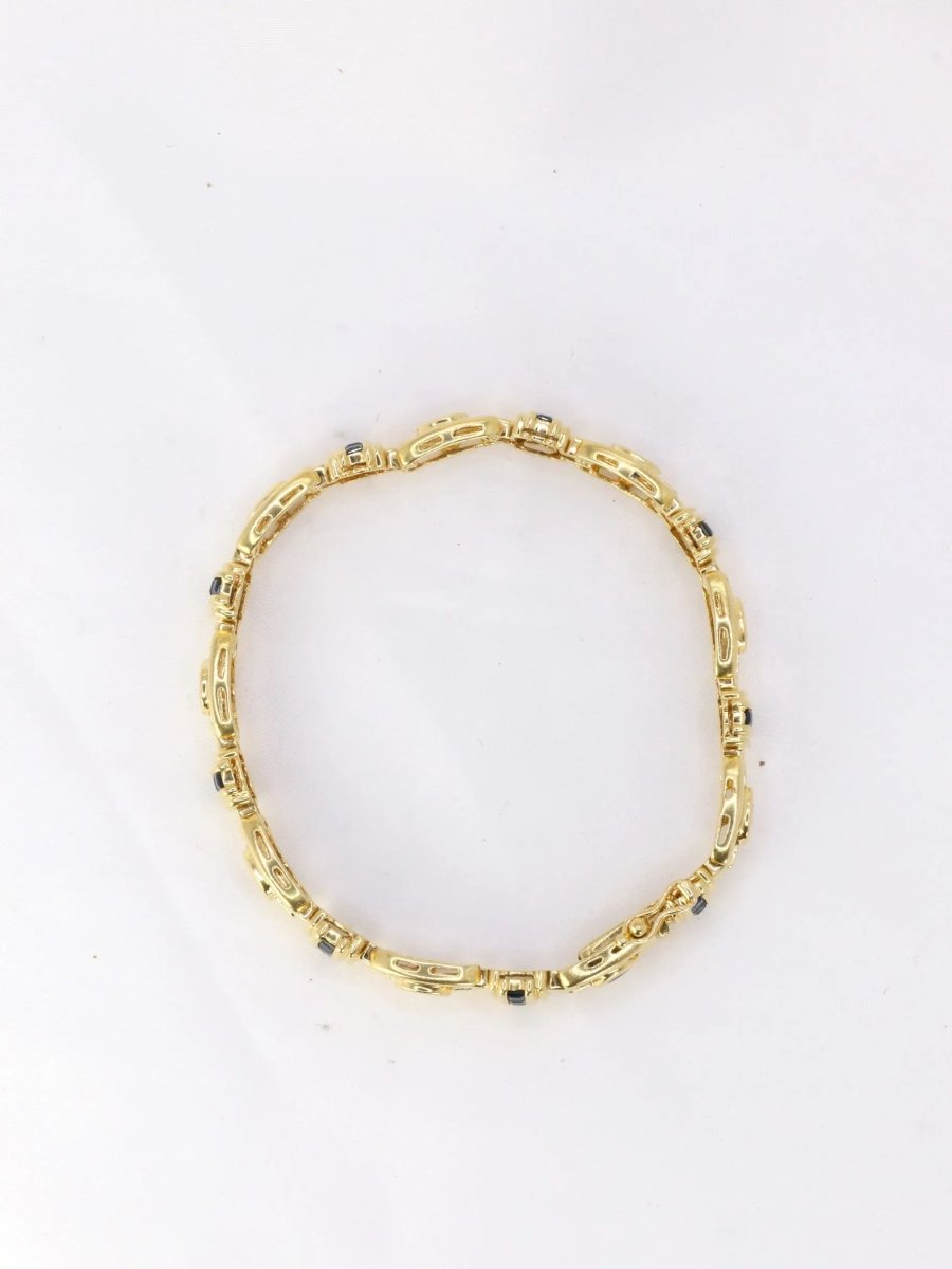Bracelet vintage or saphirs - Castafiore