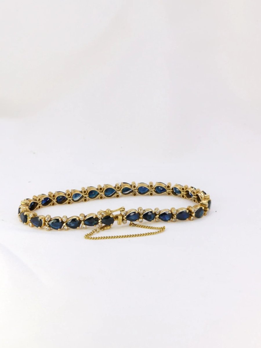 Bracelet vintage saphirs diamants - Castafiore