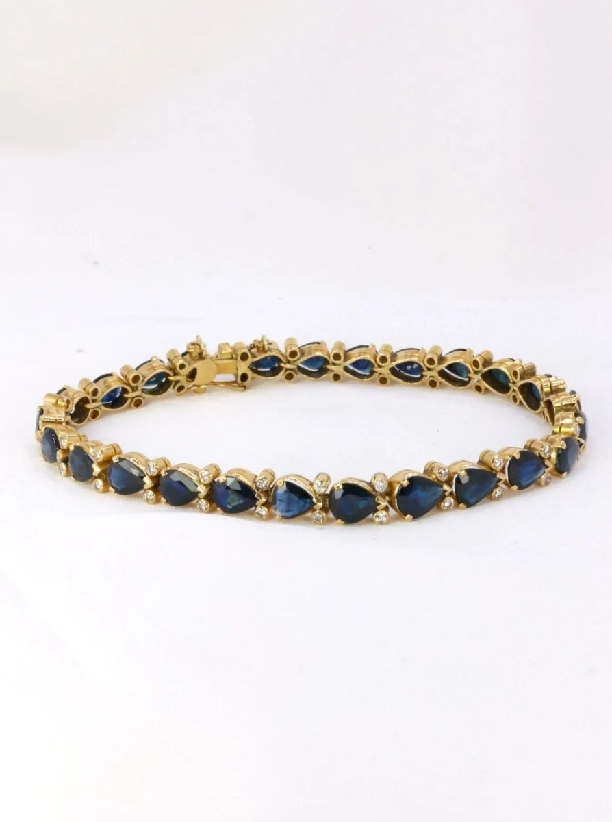 Bracelet vintage saphirs diamants - Castafiore
