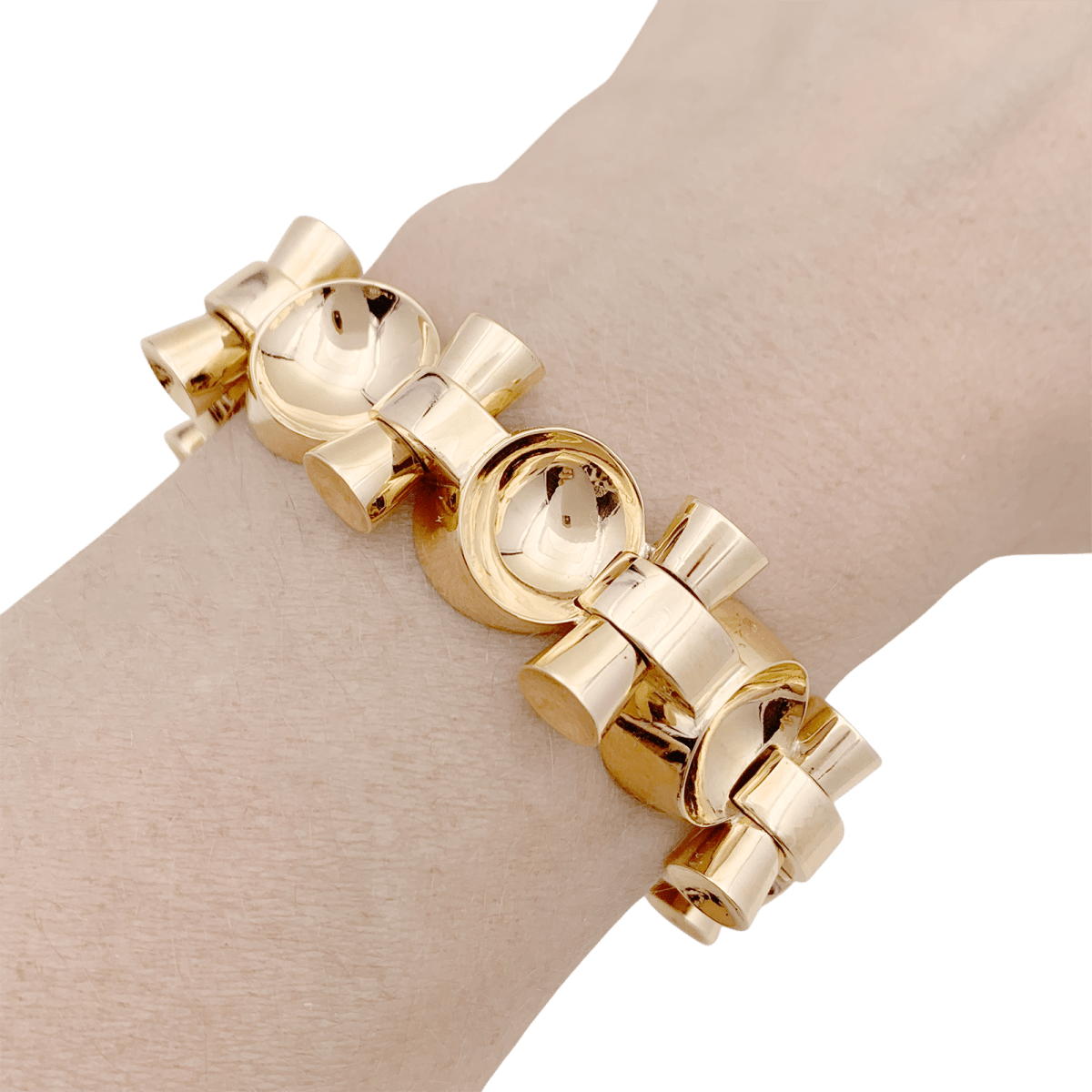 Bracelet vintage, "Tank", or rose - Castafiore