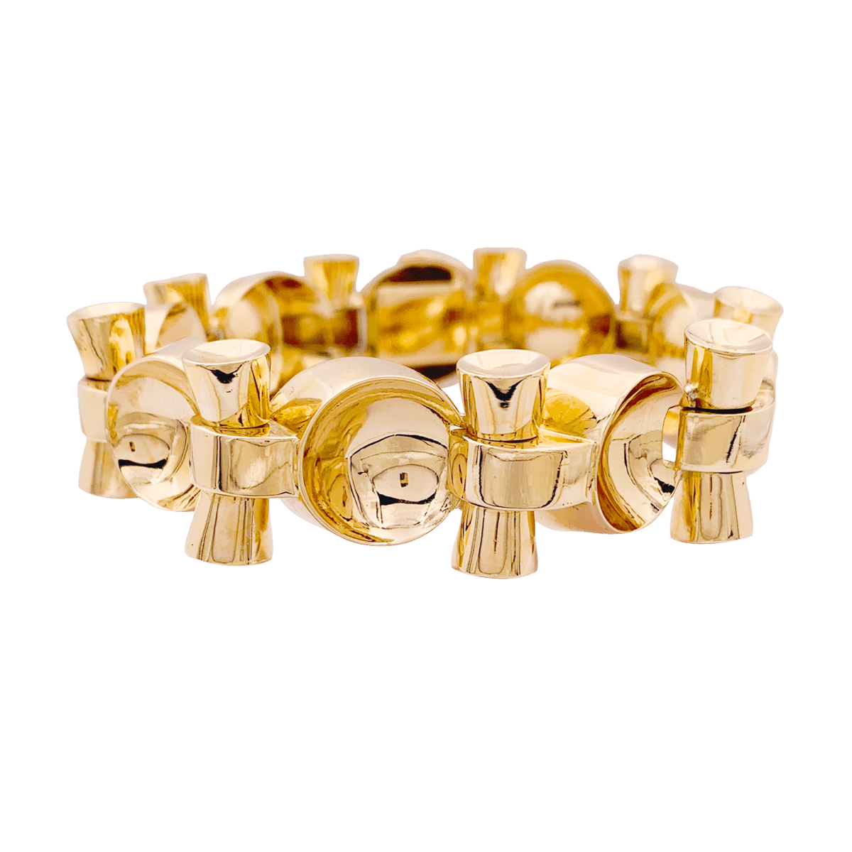 Bracelet vintage, "Tank", or rose - Castafiore