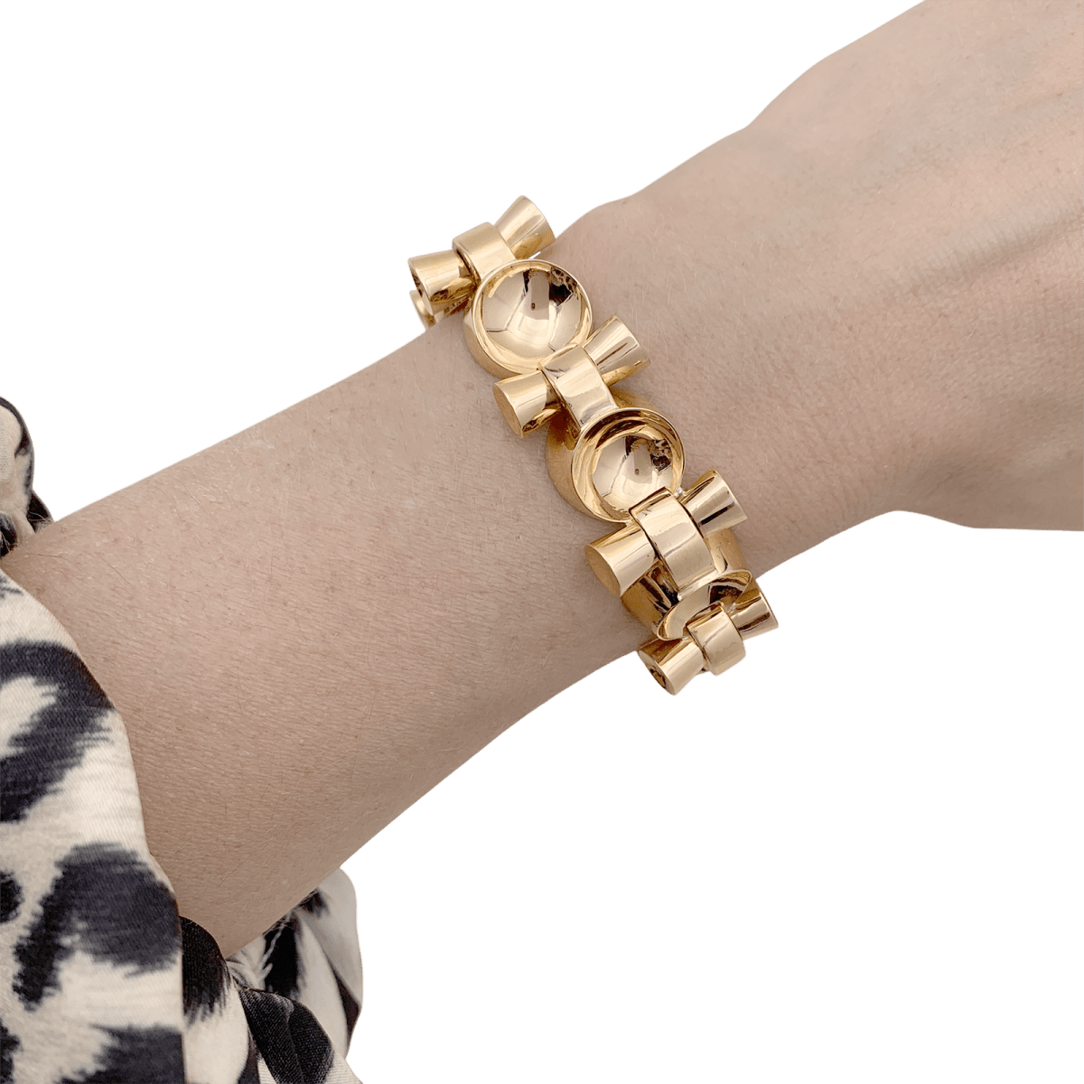 Bracelet vintage, "Tank", or rose - Castafiore