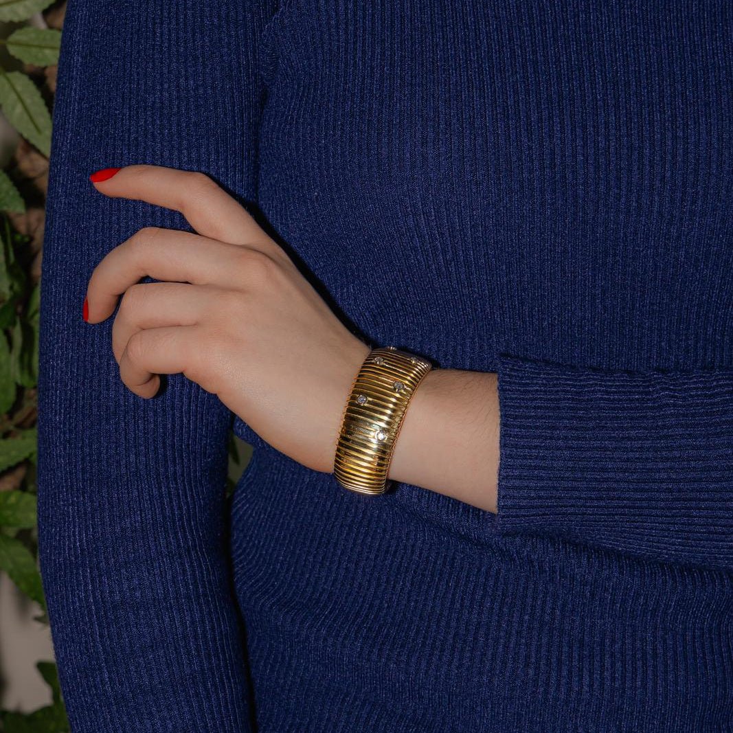 Bracelet WEINGRILL en or jaune et diamant - Castafiore