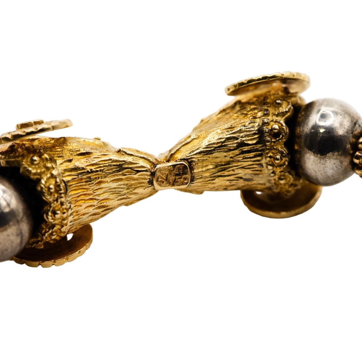 Bracelet ZOLOTAS en or jaune et argent - Castafiore