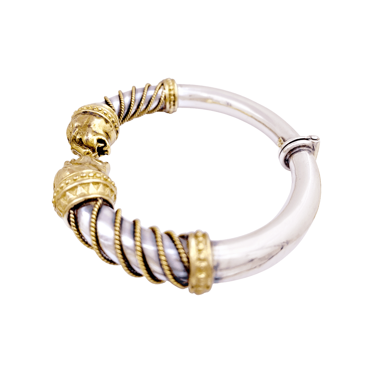 Bracelet ZOLOTAS "Heritage" en or jaune et argent. - Castafiore