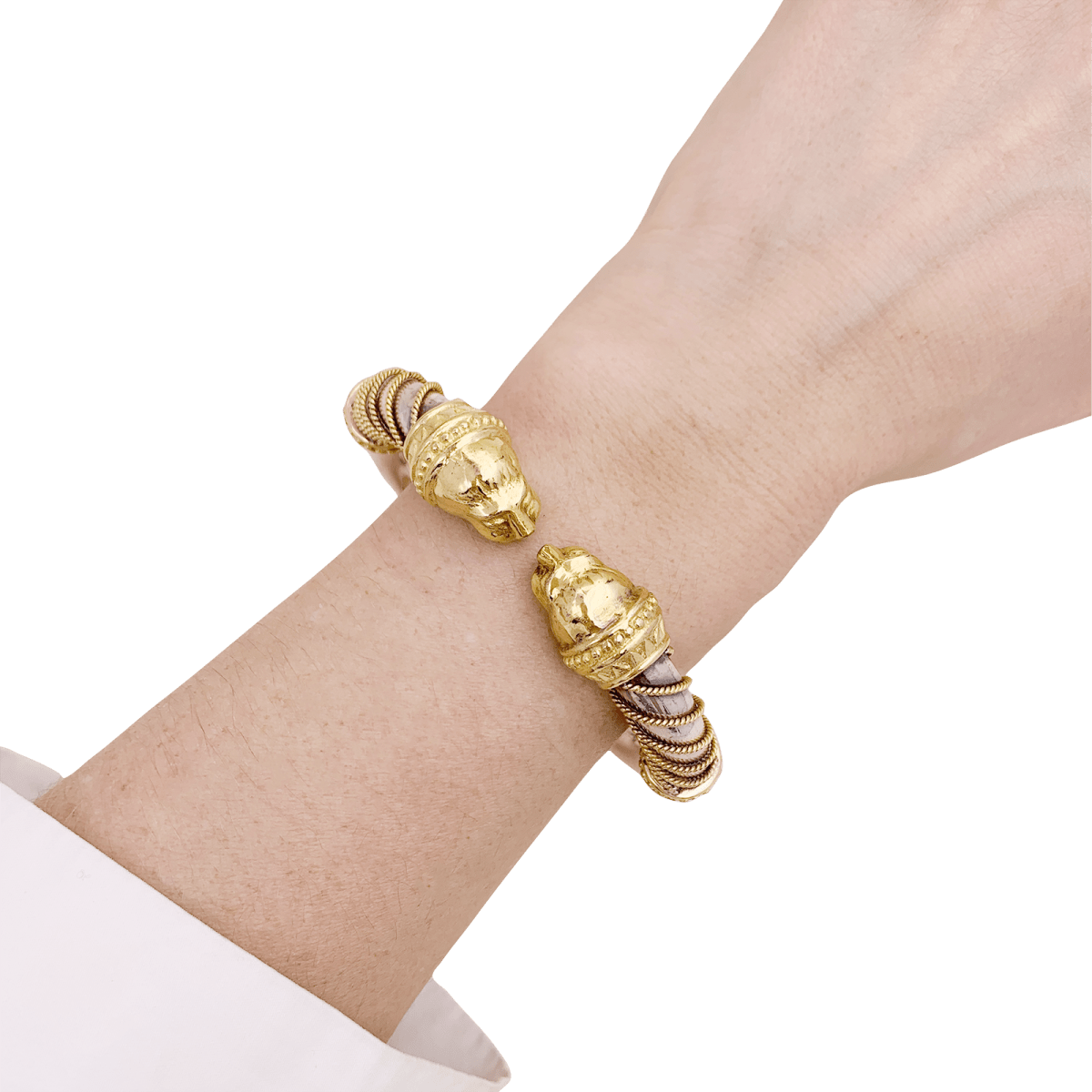 Bracelet ZOLOTAS "Heritage" en or jaune et argent. - Castafiore