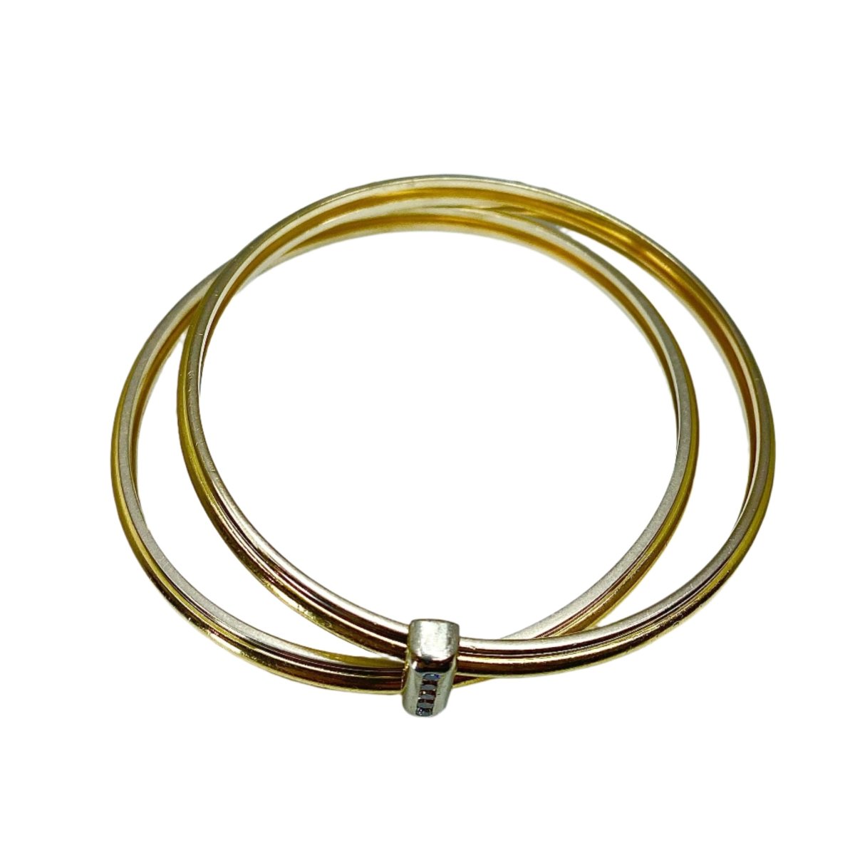 Bracelets Joncs YVES SAINT LAURENT en or blanc, or jaune et diamants - Castafiore