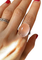 BRANAR PARIS Importante bague, en or jaune et blanc 18k sertie d'un quartz rose - Castafiore