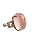 BRANAR PARIS Importante bague, en or jaune et blanc 18k sertie d'un quartz rose - Castafiore