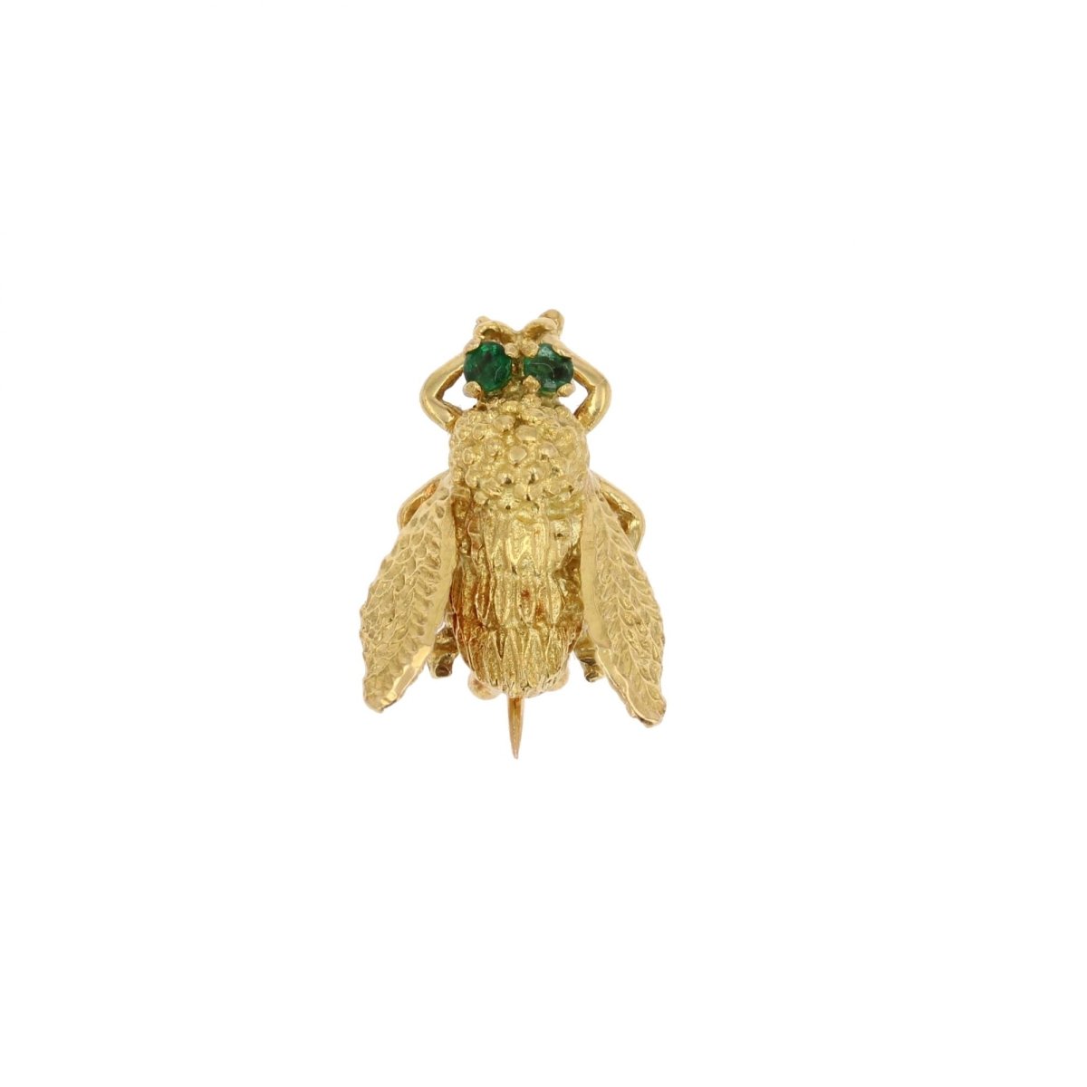 Broche abeille en or jaune et émeraudes - Castafiore