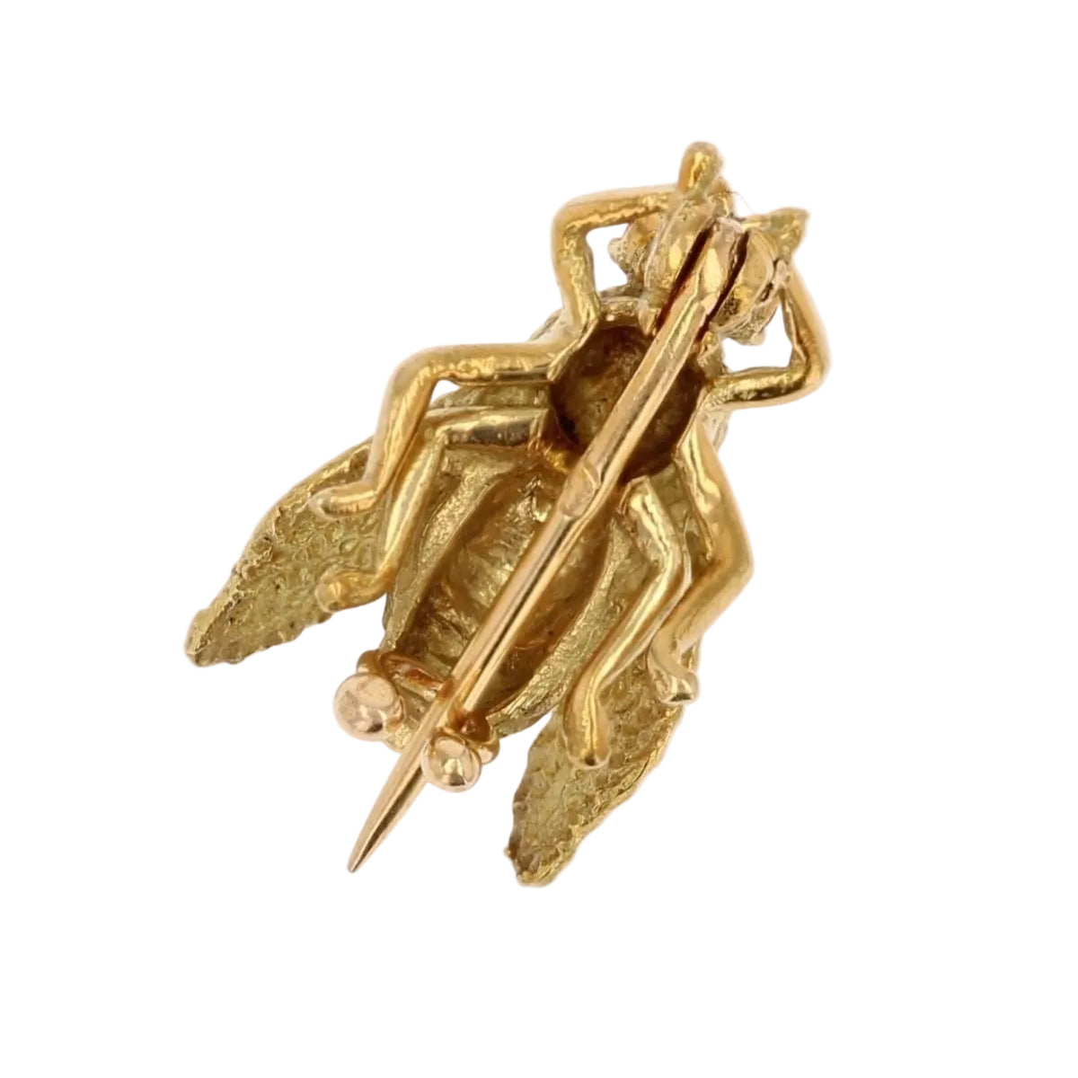 Broche abeille en or jaune et rubis - Castafiore