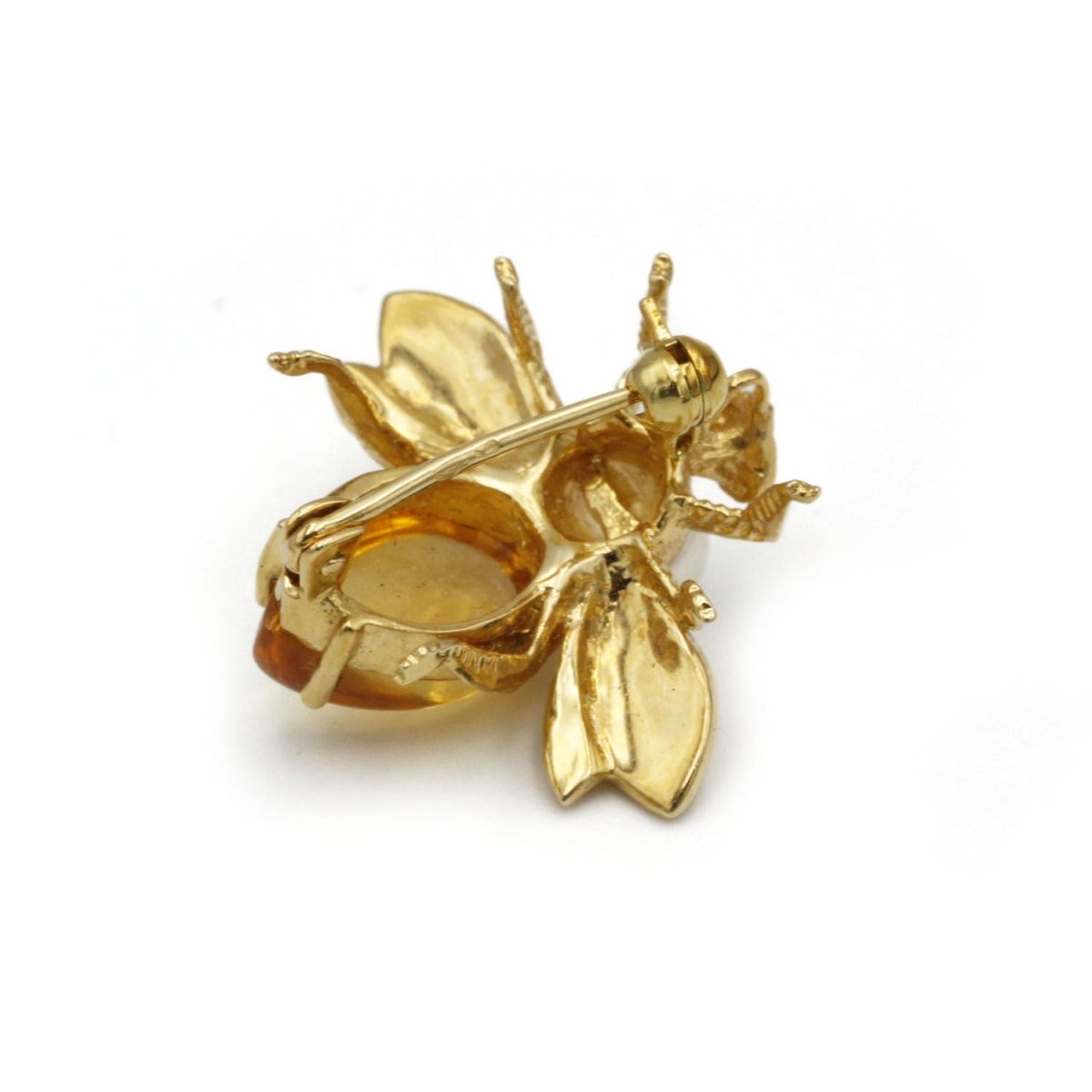 Broche Abeille - Or, Citrine & Perle - Castafiore