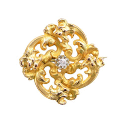 Broche ancienne art nouveau diamant - Castafiore