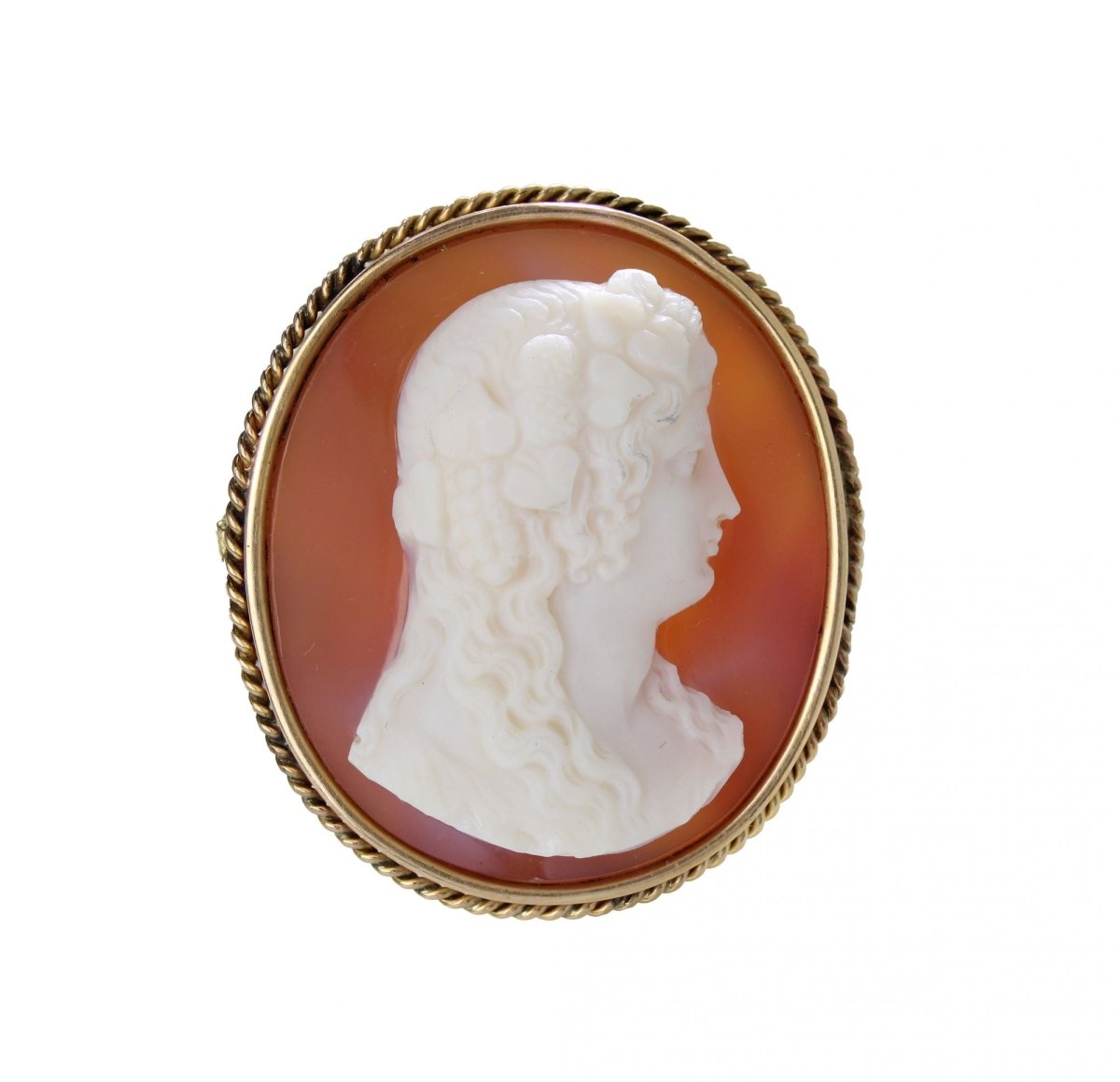 Broche ancienne camée sur Agate - Castafiore