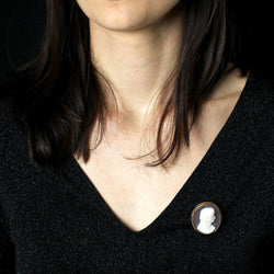Broche ancienne camée sur Agate - Castafiore